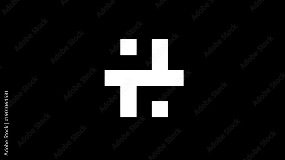 Obraz premium Abstract geometric design in white against a black background