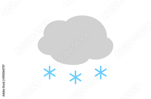 雲と雪マークのアイコン