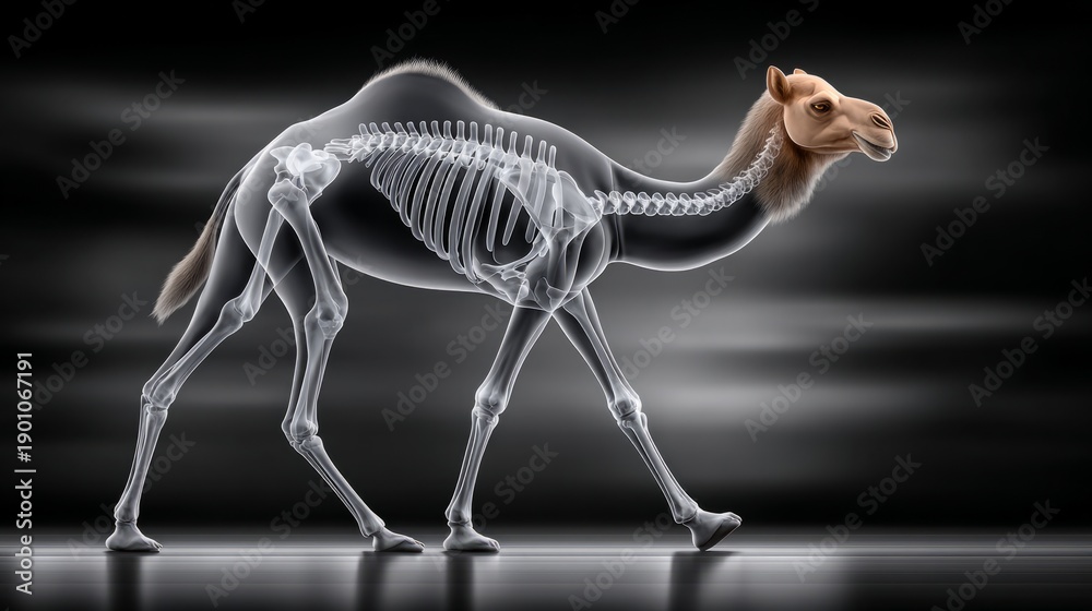 custom made wallpaper toronto digitalA x-ray illustration shows the skeletal structure of a camel in motion highlighting its anatomy