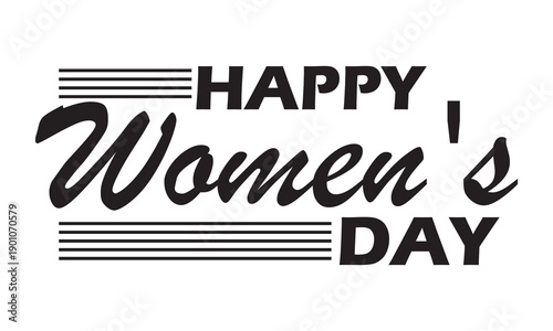 Happy Women’s Day Typography Greeting Design. Bold red typography celebrating International Women’s Day, suitable for greetings, posters, social media, campaigns, and equality themed designs.

