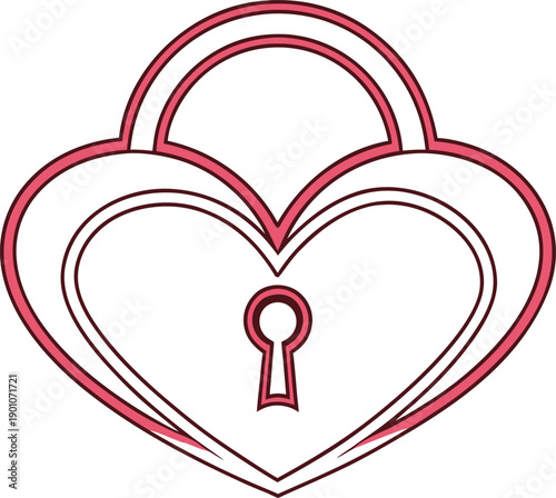 Lock Padlock Illustration for Security Concept. Padlock Illustration for Safety and Protection. Closed Lock Pad Illustration for Cyber Security. Padlock with Key Illustration for Safe Design