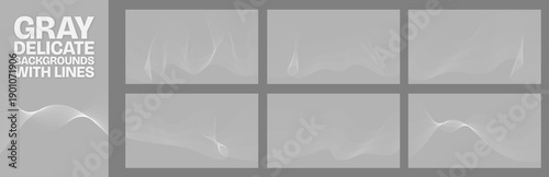 Szare delikatne tła z liniami, szare linie, jasny szary, tło. Znikające linie. Tło ze znikającymi liniami.