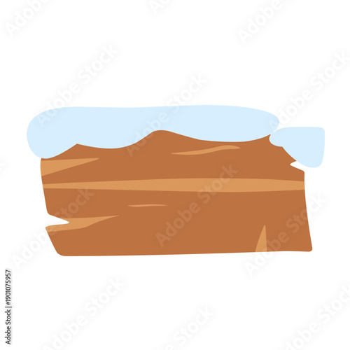 Snow covered wooden vector