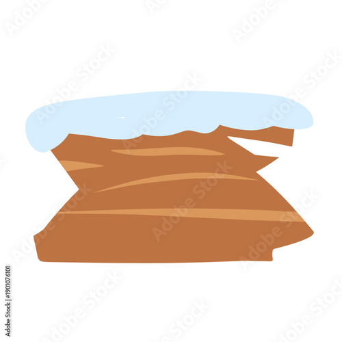 Snow covered wooden vector