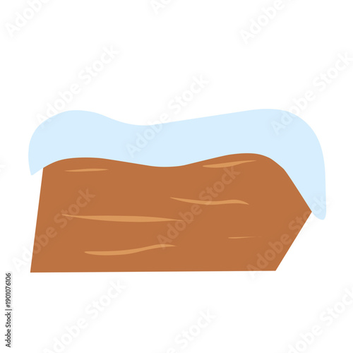 Snow covered wooden vector