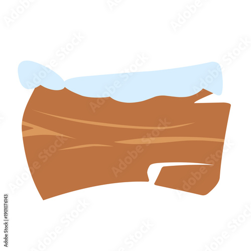 Snow covered wooden vector