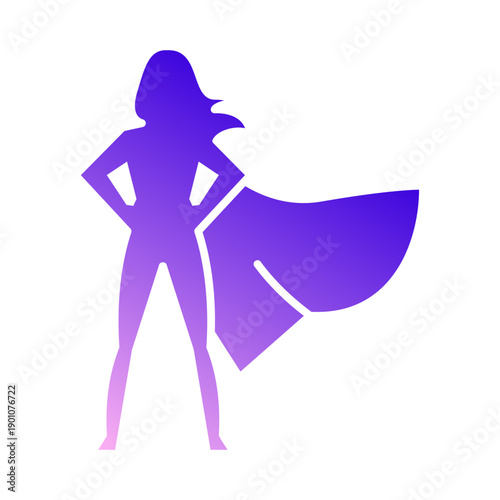 Superhero woman silhouette