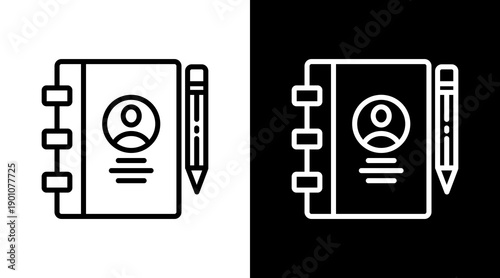 Book Register Icon For Design Elements
