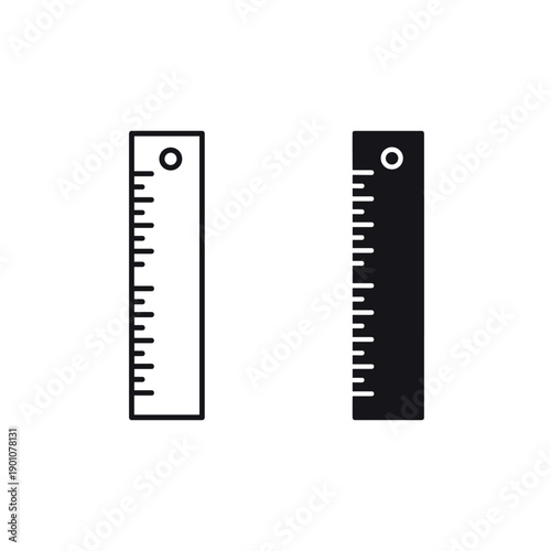 Vector thermometer icon with white paper illustration