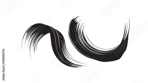 Black eyelash extensions in minimalist white background for beauty advertising