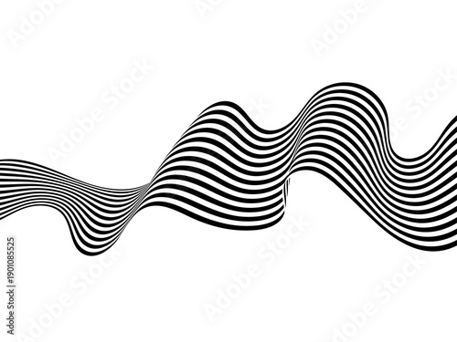 pattern background, geometric wave design, black and white, Vector wave stripes abstract background. png