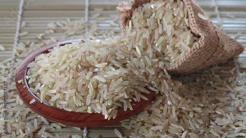 Organic brown rice from the farm, rice