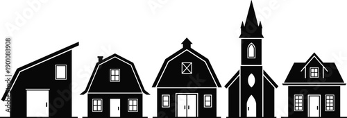 Detailed set of black zipper vector illustrations and technical sketches including rolled tape, open zippers, and closed metallic sliders isolated on white background.