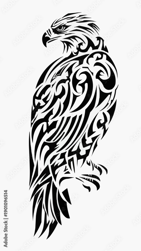 Obraz premium eagle tattoo vector