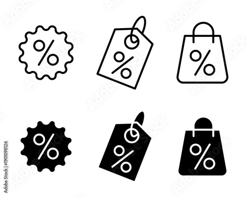 Sale and discount icons
