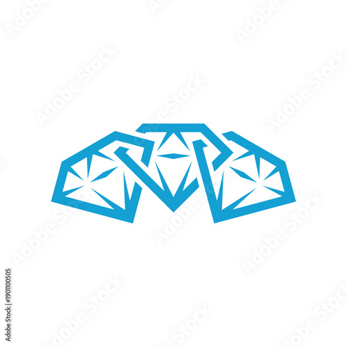 Geometric Diamond Cluster Logo Design Concept for a Luxury Brand or High-End Jewelry