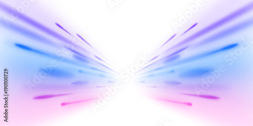 Blue and violet speed lines sweep across a futuristic city highway. Neon highlights and motion blur emphasize rapid energy flow. Ideal PNG for digital and cyber designs.