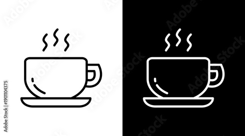 Coffee White Icon Set Design