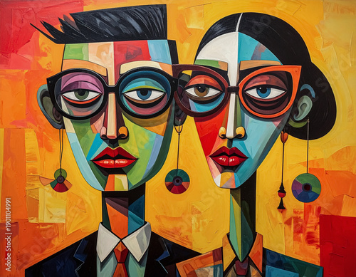Surreal Expressionist Couple – Diversity and LGBTQ+ Inclusive Art