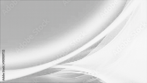 Abstract grayscale halftone dot pattern with a subtle light effect and gradient, perfect for a versatile digital background on a Transparent Background, PNG