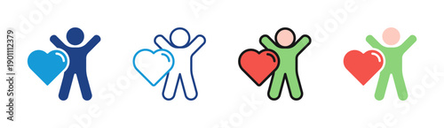 Healthy Lifestyle icon set multiple style collection