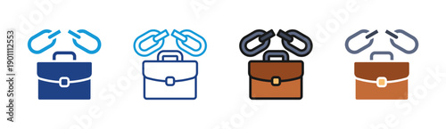 Responsibility icon set multiple style collection