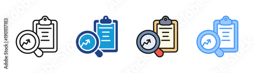Site Audit icon set multiple style collection