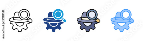 Search Optimization icon set multiple style collection