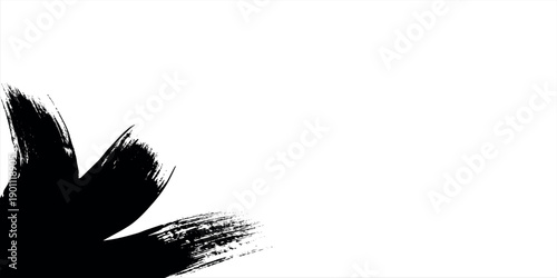 Dynamic textured brush strokes on a pristine white canvas evoke abstract artistry and creative expression with organic movement