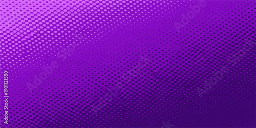 Modern abstract purple background with halftone dots and a seamless pink violet pattern for a decorative wallpaper vector illustration design backdrop