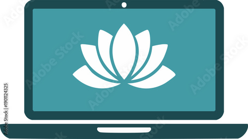 Clean Vector Graphic of Tech Detox Lotus