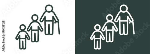 Generation Icon White and Black Style Of