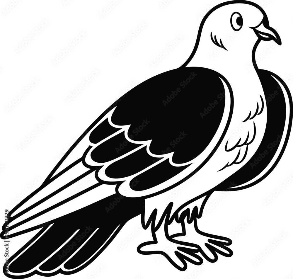 Obraz premium Eagle Flying Emblem Black Vector Illustration