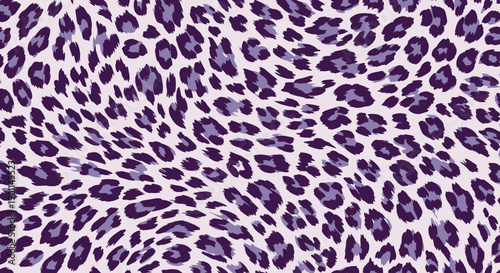 A seamless pattern of purple leopard spots on a light pink background, creating a wild and fashionable texture.