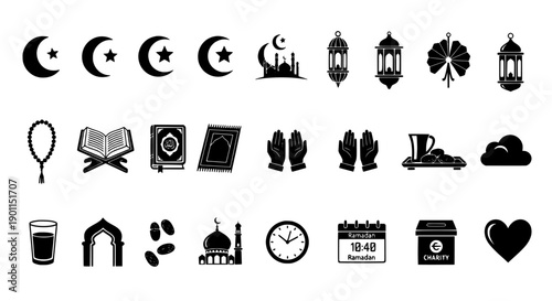 Islamic icons and symbols religious, cultural, and traditional elements for design