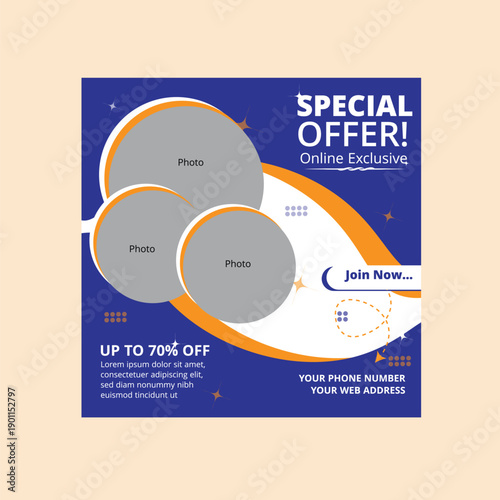 Social media post design template