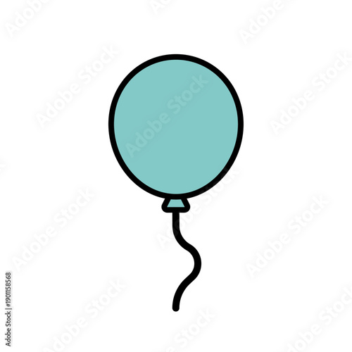 風船の装飾用シンプルカラーベクターイラスト