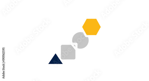 Geometric shapes in different colors.