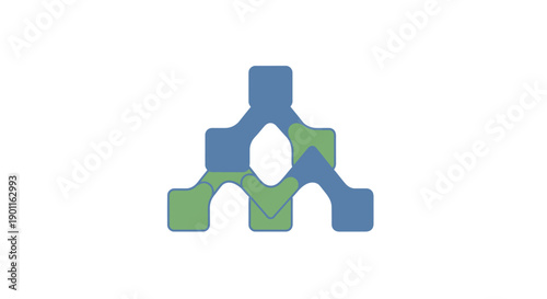 Green and blue puzzle pieces connect.