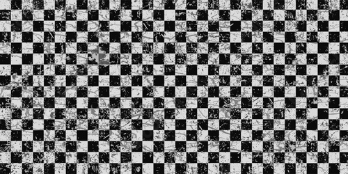 Racing flag sport background horizontal grunge checkered pattern vector design with empty space