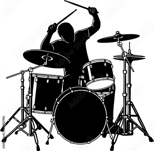 drum kit set isolated
