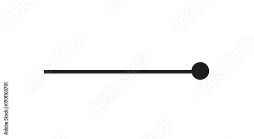 Simple black line with circle.