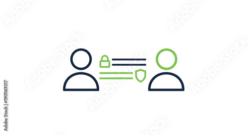 Simple Line Icon People Sharing Information.