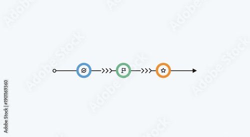 Simple Process Flowchart with Three Steps.