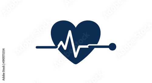 Heart Rate Medical Health Symbol Icon.