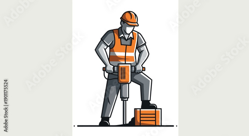 A farmer in overalls and a hat bending down to lift a metal bucket from the ground in a simple illustration.