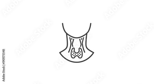 Human Throat Anatomy Medical Illustration.