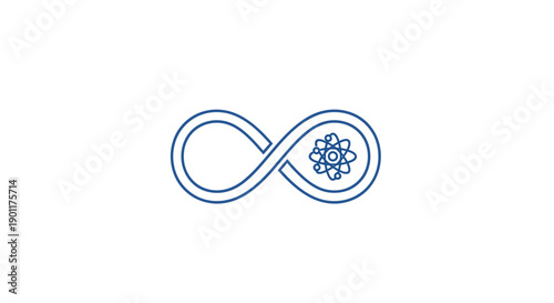 Infinity symbol with flower design.