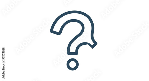 Large Question Mark Icon Symbol.