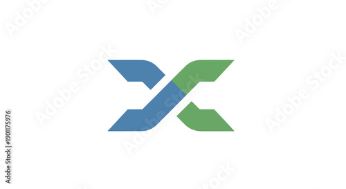 Large X shape logo symbol.
